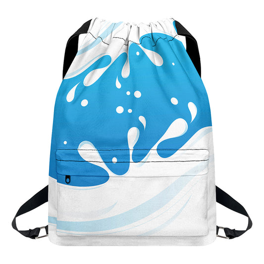 Milk Print Drawstring Backpack