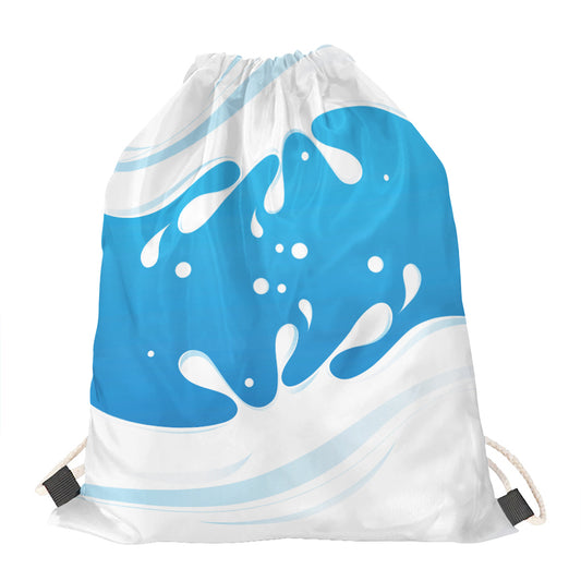 Milk Print Drawstring Bag