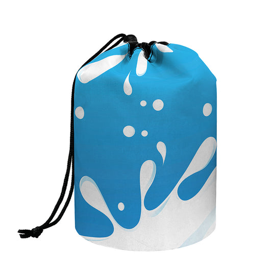 Milk Print Drawstring Makeup Bag