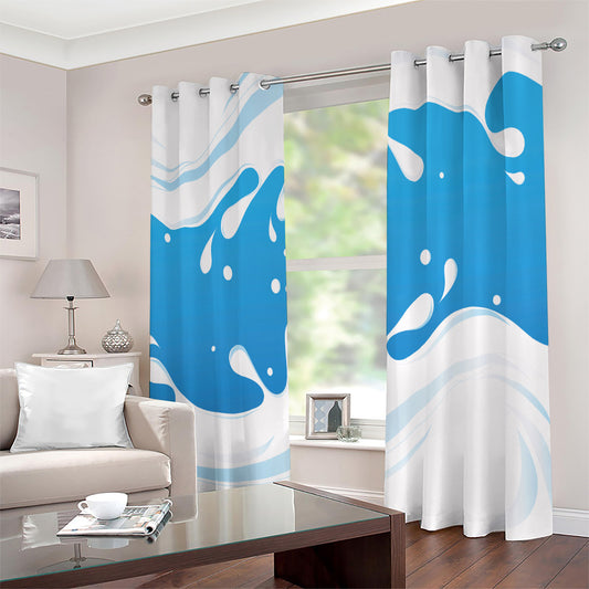 Milk Print Extra Wide Grommet Curtains