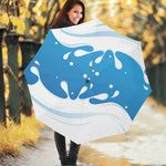 Milk Print Foldable Umbrella