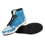 Milk Print High Top Leather Sneakers