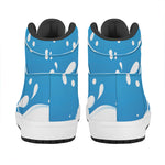Milk Print High Top Leather Sneakers