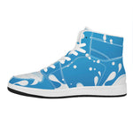 Milk Print High Top Leather Sneakers