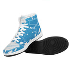 Milk Print High Top Leather Sneakers