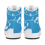 Milk Print High Top Leather Sneakers