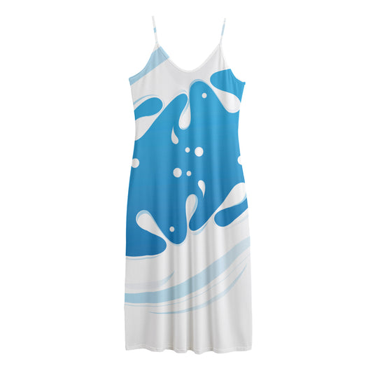 Milk Print Jersey Midi Cami Dress