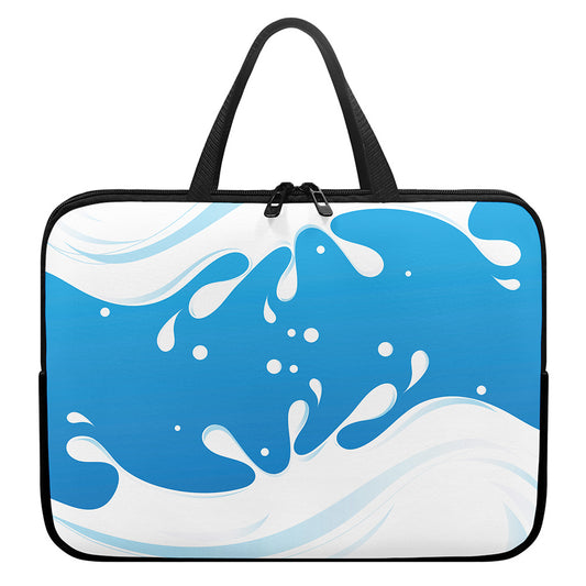 Milk Print Laptop Sleeve With Handle