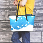Milk Print Leather Tote Bag