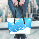 Milk Print Leather Tote Bag