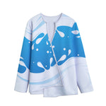 Milk Print Long Sleeve Short Coat
