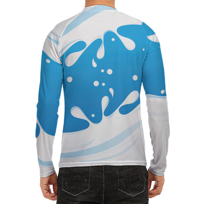 Milk Print Men's Long Sleeve Rash Guard