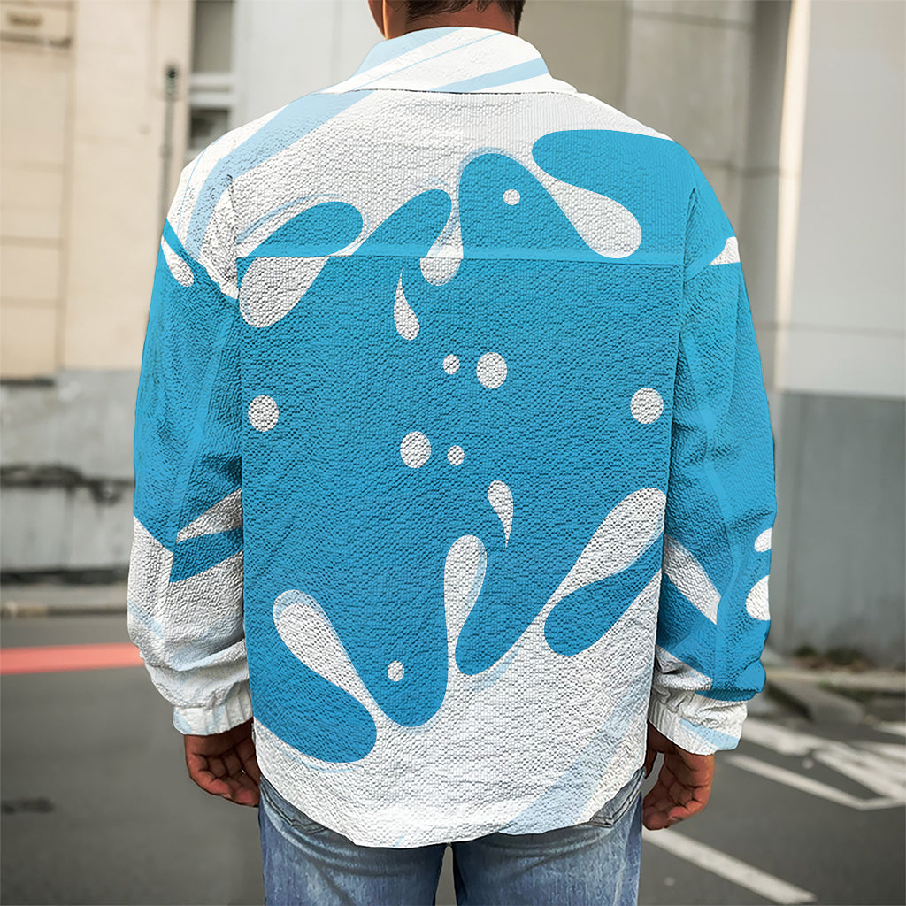 Milk Print Men's Shirt Jacket