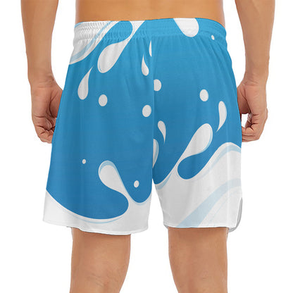 Milk Print Men's Split Running Shorts