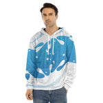 Milk Print Men's Velvet Pullover Hoodie