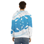 Milk Print Men's Velvet Pullover Hoodie