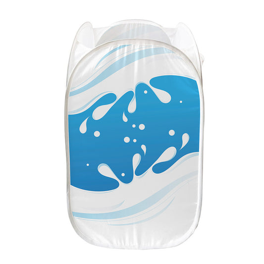 Milk Print Mesh Laundry Hamper