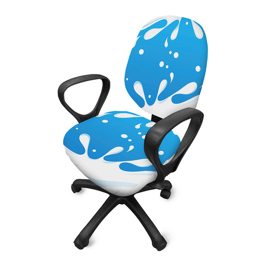 Milk Print Office Chair Cover