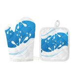 Milk Print Oven Mitt And Pot Holder Set