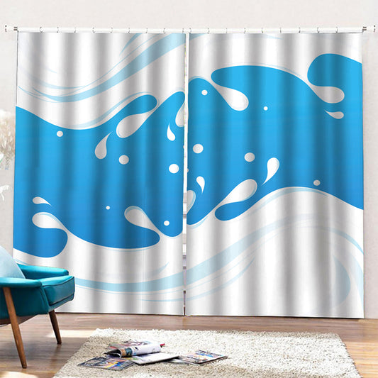 Milk Print Pencil Pleat Curtains