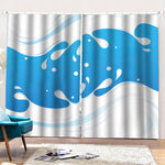 Milk Print Pencil Pleat Curtains