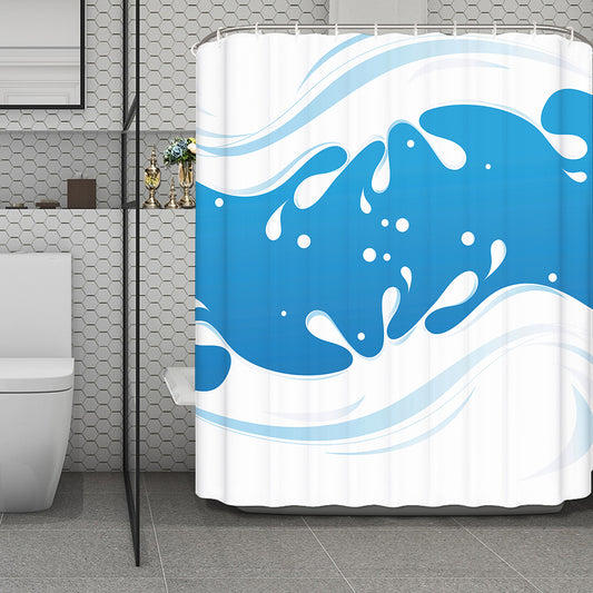 Milk Print Polyester Shower Curtain