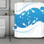 Milk Print Polyester Shower Curtain