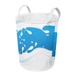 Milk Print Round Laundry Basket