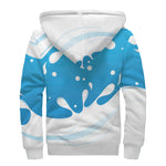 Milk Print Sherpa Lined Zip Up Hoodie