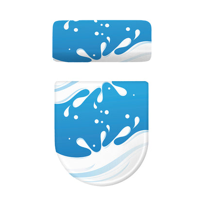 Milk Print Toilet Lid And Tank Cover Set
