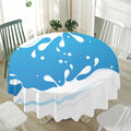 Milk Print Waterproof Round Tablecloth