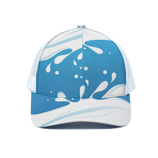 Milk Print White Mesh Trucker Cap