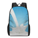 Milk Splash Print 17 Inch Backpack