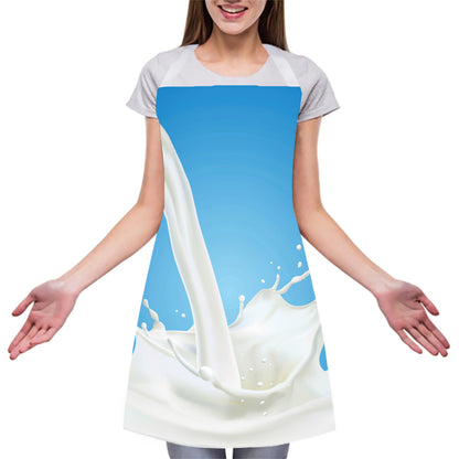 Milk Splash Print Adjustable Apron