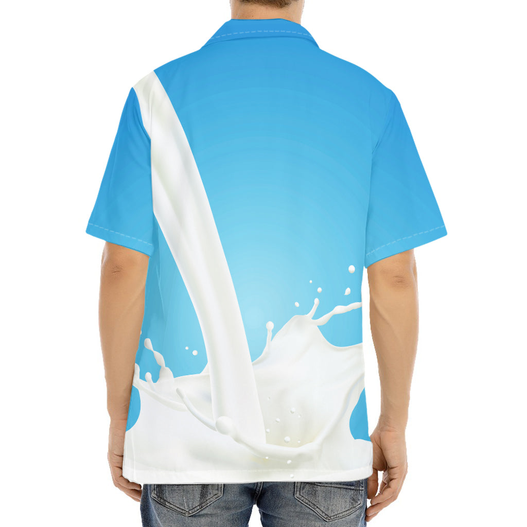 Milk Splash Print Aloha Shirt