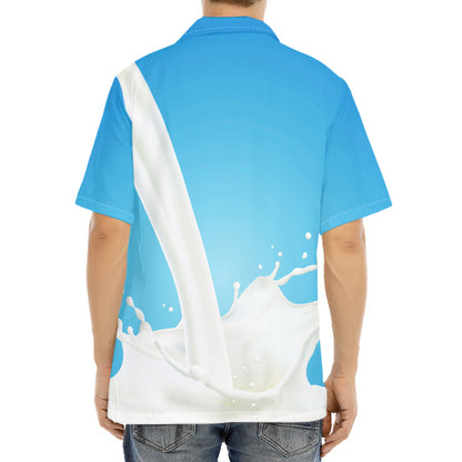 Milk Splash Print Aloha Shirt