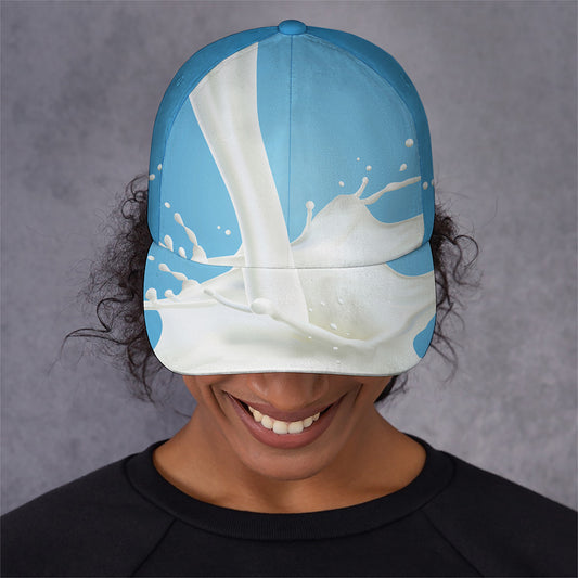 Milk Splash Print Baseball Cap