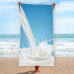 Milk Splash Print Beach Towel