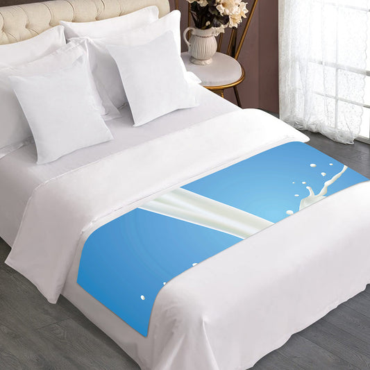 Milk Splash Print Bed Runner