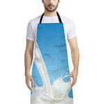 Milk Splash Print Bib Apron With Pocket