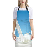 Milk Splash Print Bib Apron With Pocket