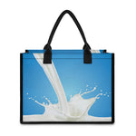 Milk Splash Print Canvas Tote Bag