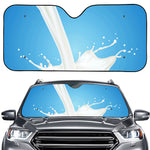 Milk Splash Print Car Windshield Sun Shade