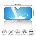 Milk Splash Print Car Windshield Sun Shade