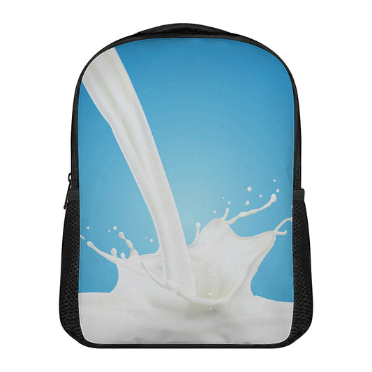 Milk Splash Print Casual Backpack
