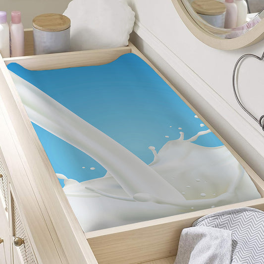 Milk Splash Print Changing Pad Cover