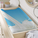 Milk Splash Print Changing Pad Cover