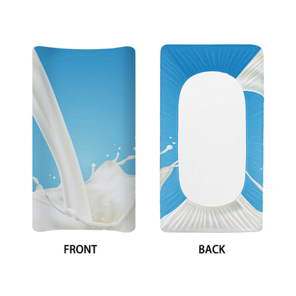 Milk Splash Print Changing Pad Cover