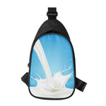 Milk Splash Print Chest Bag