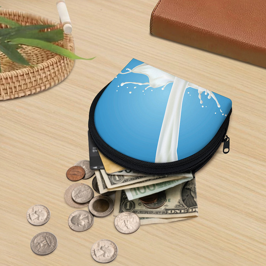 Milk Splash Print Coin Purse